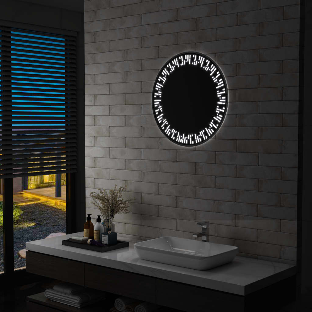 vidaXL badeværelsesspejl med LED-lys 60 cm