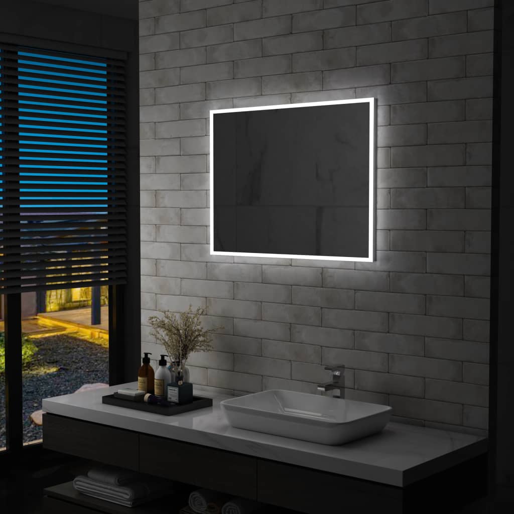 Thumbnail - vidaXL Badezimmer-Wandspiegel mit LEDs 80x60 cm
