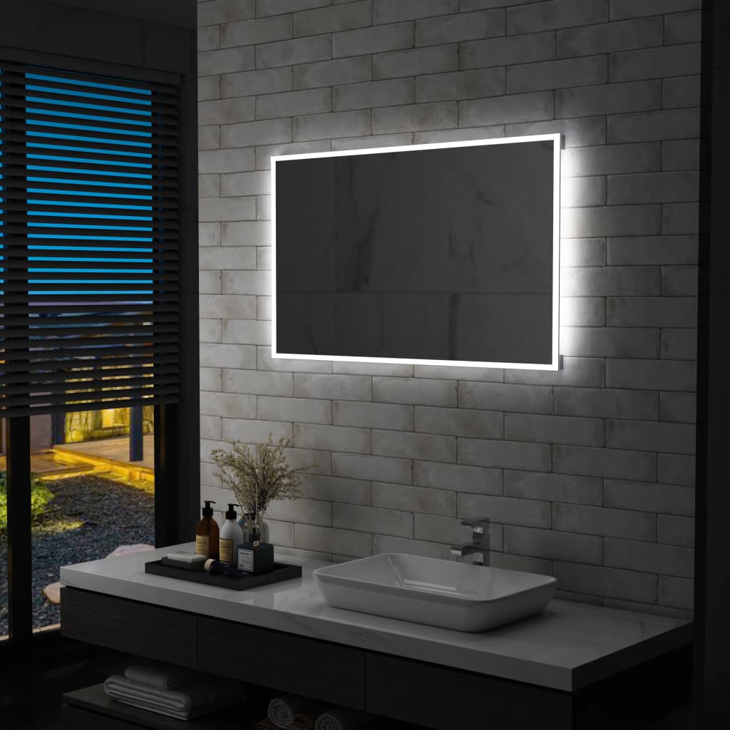 Koupelnové nástěnné zrcadlo s LED osvětlením 100 x 60 cm