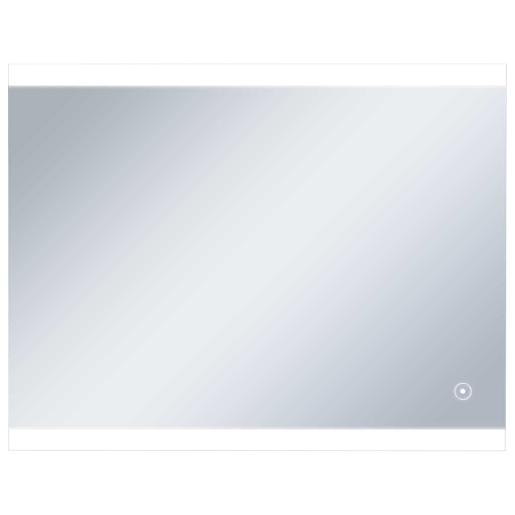 vidaXL Koupelnové zrcadlo s LED světly a dotykovým senzorem 80 x 60 cm