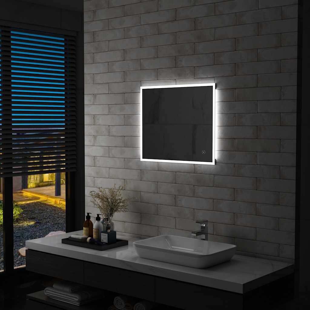 vidaXL LED-Badspiegel mit Berührungssensor 60x50 cm