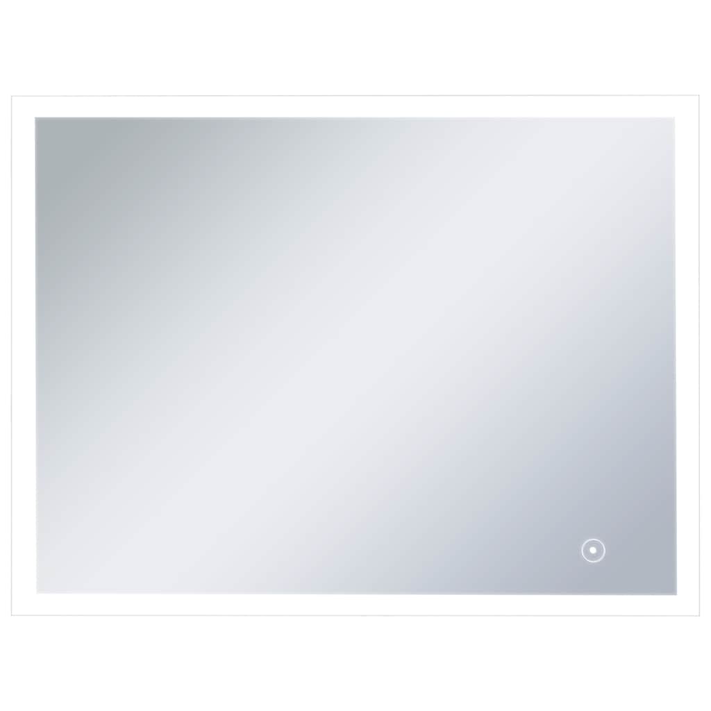 vidaXL Koupelnové zrcadlo s LED světly a dotykovým senzorem 80 x 60 cm