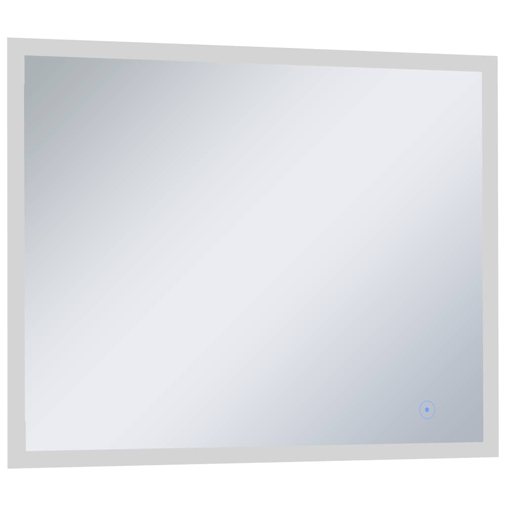 vidaXL LED-es fürdőszobai falitükör érintésérzékelővel 80 x 60 cm