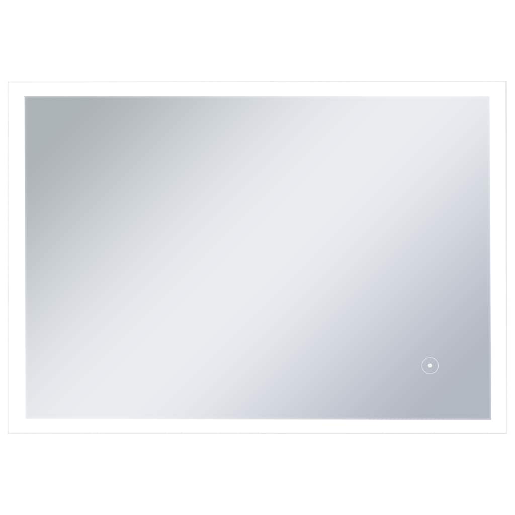 vidaXL Koupelnové zrcadlo s LED světly a dotykovým senzorem 100x60 cm