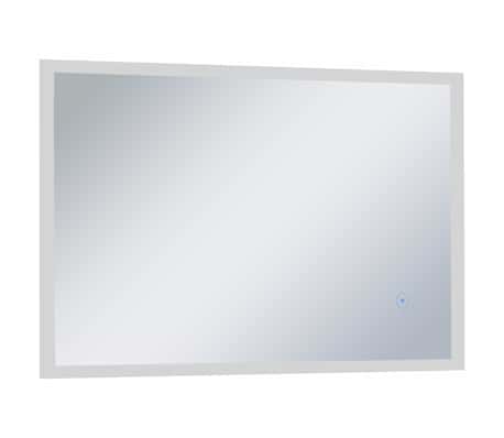 vidaXL Espejo de pared de ba&ntilde;o con LED y sensor t&aacute;ctil 100x60 cm