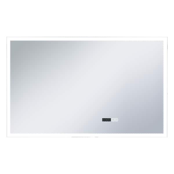 vidaXL vannitoa LED-seinapeegel puuteanduri ja ajan&auml;idikuga 100x60 cm