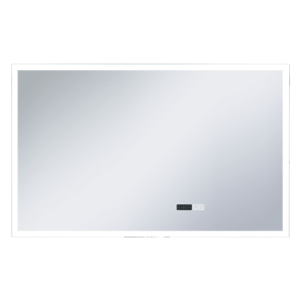 vidaXL Koupelnové LED zrcadlo dotykový senzor zobrazení času 100x60 cm