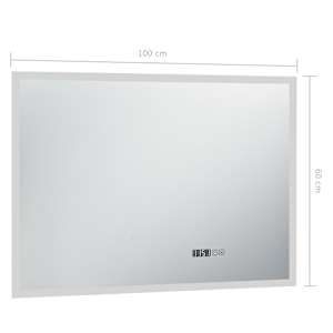 Koupelnové LED zrcadlo dotykový senzor zobrazení času 100x60 cm - obrázek 7