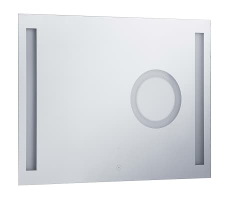 vidaXL Espelho de parede LED c/ sensor tátil casa de banho 80x60 cm