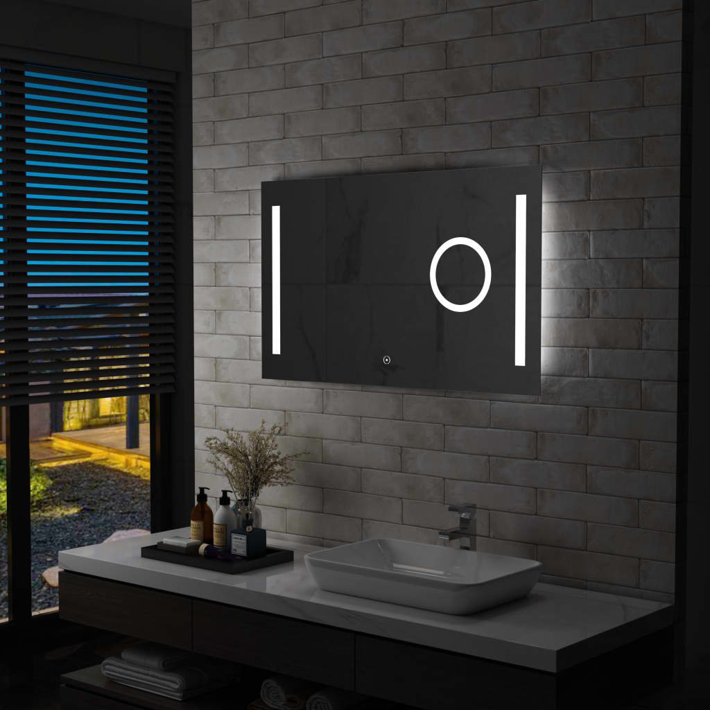 LED-Badspiegel mit Berührungssensor 100×60 cm