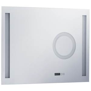 vidaXL Espejo de pared de ba&ntilde;o con LED y sensor t&aacute;ctil 80x60 cm