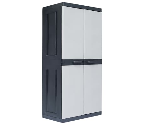 Vidaxl Garden Storage Cabinet Xxl Plastic Outdoor Tool Utility