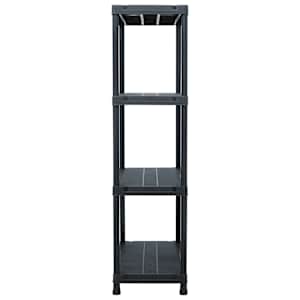 Skladový regál černý 100 kg 60 x 30 x 138 cm plastový - obrázek 3