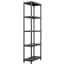  vidaXL fekete műanyag tároló polc 125 kg 60 x 30 x 180 cm termék 2. képe