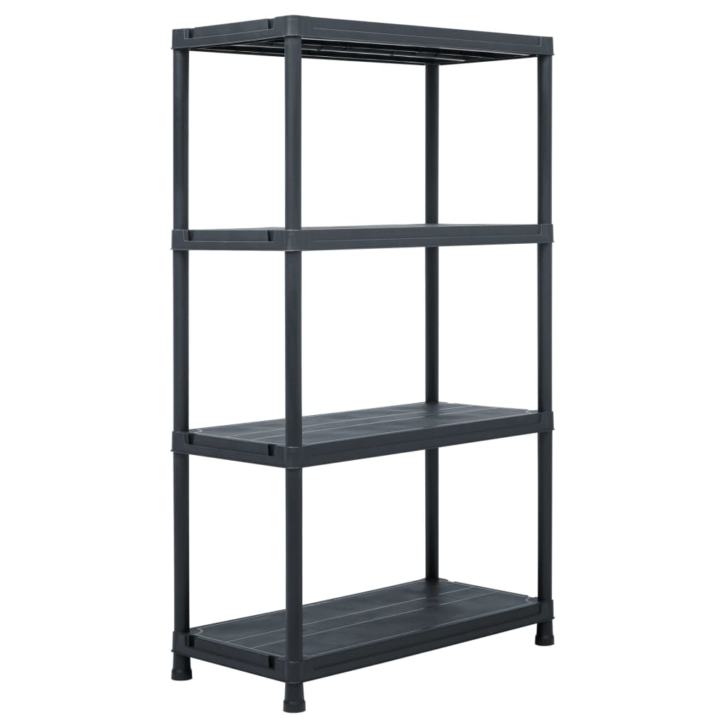 

vidaXL Storage Shelf Rack Black 440.9 lb 31.5"x15.7"x54.3" Plastic