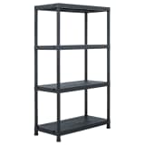 vidaXL Ραφιέρα Μαύρη 200 κ. 80 x 40 x 138 εκ. Πλαστική