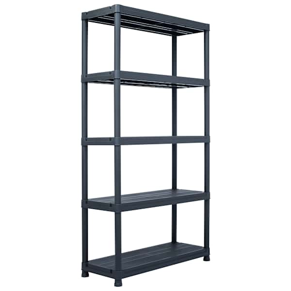 vidaXL hoiuriiul, must, 250 kg, 80 x 40 x 180 cm, plast