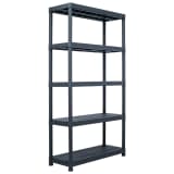 vidaXL Opbergrek 250 kg 80x40x180 cm kunststof zwart