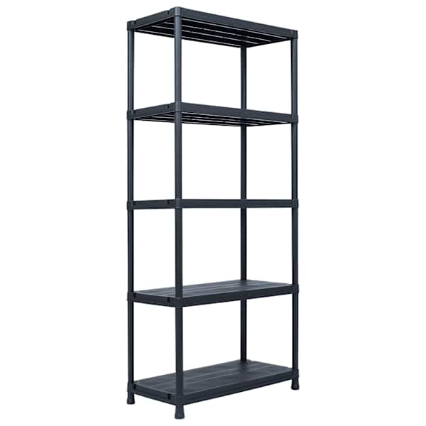 vidaXL hoiuriiul, must, 500 kg, 90 x 60 x 180 cm, plast