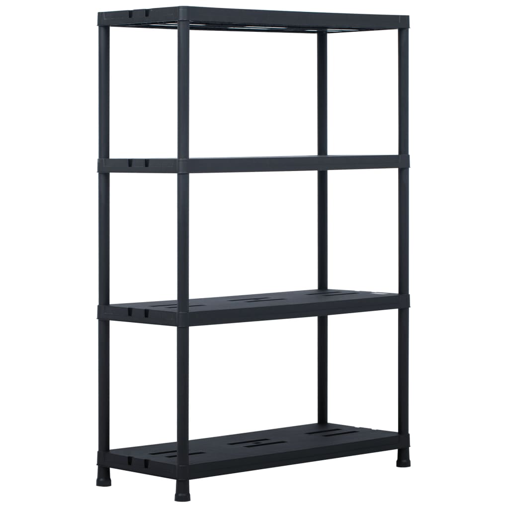 

vidaXL Storage Shelf Rack Black 485 lb 35.4"x15.7"x54.3" Plastic