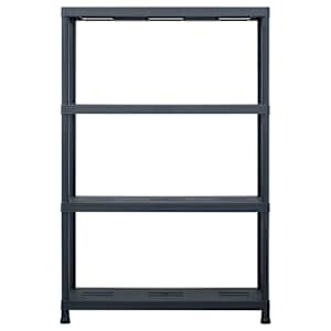 Skladový regál černý 220 kg 90 x 40 x 138 cm plastový - obrázek 2