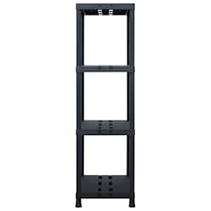 Skladový regál černý 220 kg 90 x 40 x 138 cm plastový - obrázek 3