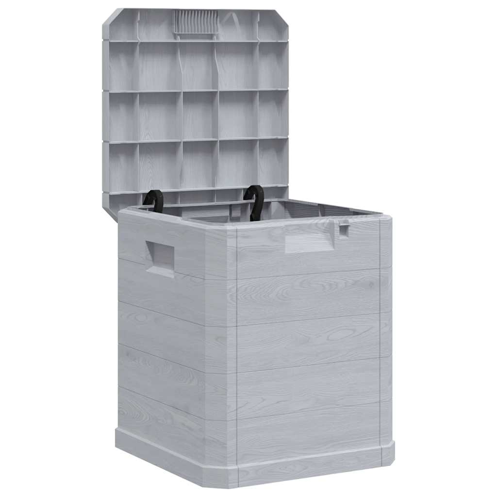 vidaXL Zahradní úložný box 90 l světle šedý