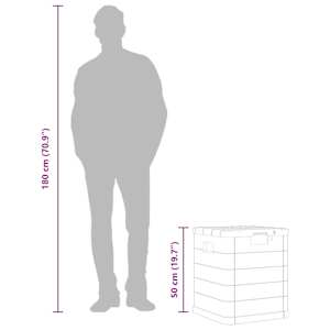 Zahradní úložný box 90 l světle šedý - obrázek 12