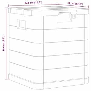 Zahradní úložný box 90 l světle šedý - obrázek 11