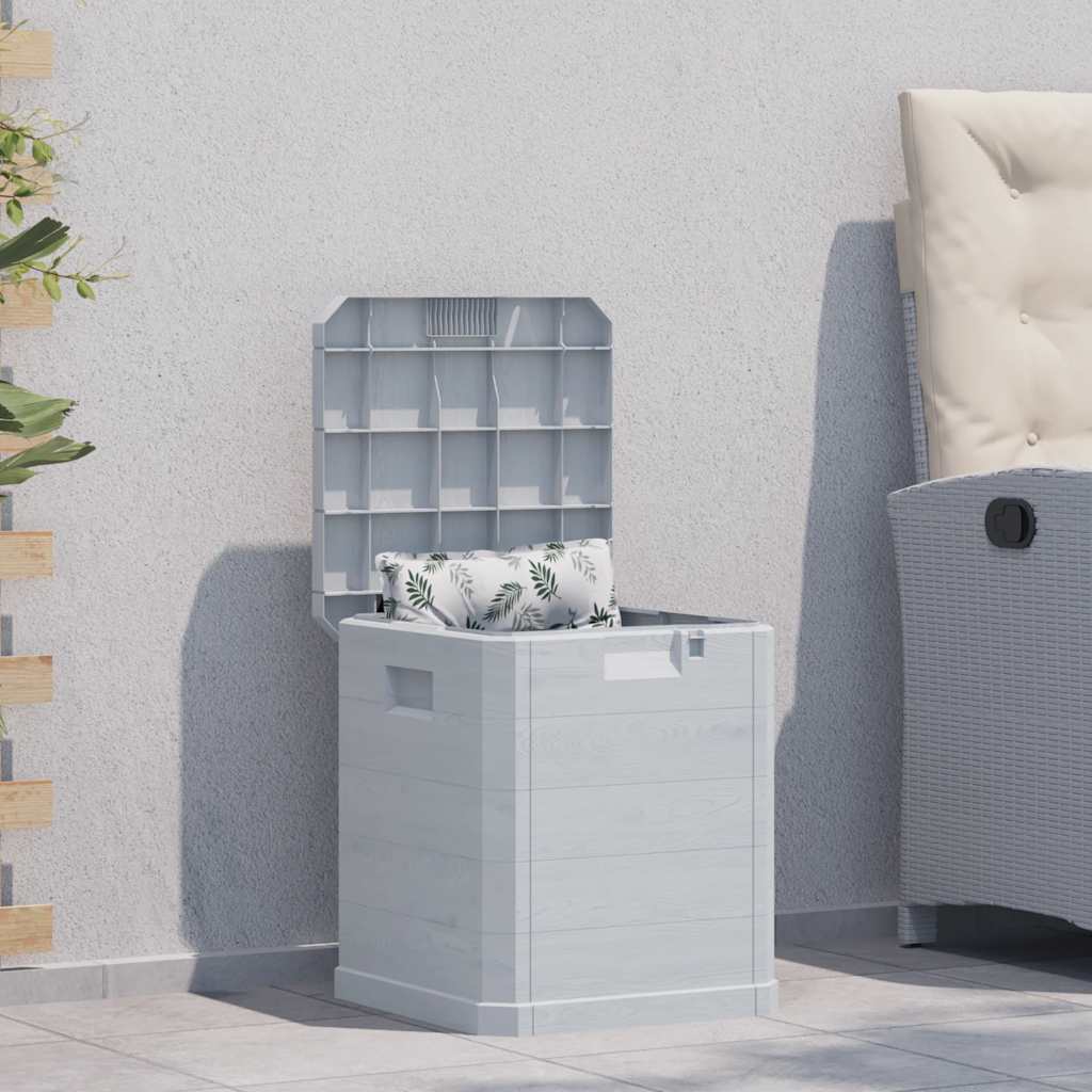 Záhradný úložný box bledosivý 90 l 45683