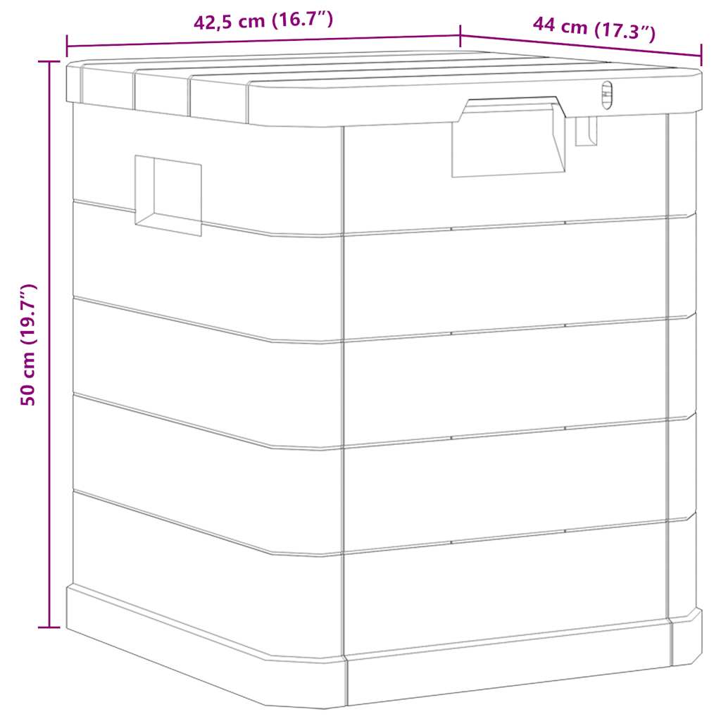Garden Storage Box Outdoor Cabinet Tool Chest Patio Tool Organiser vidaXL - Picture 32 of 56