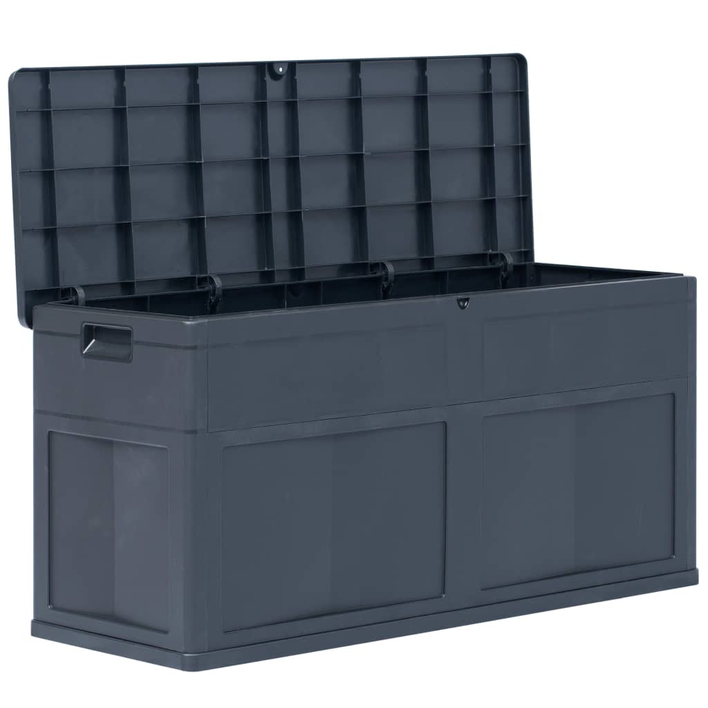 vidaXL Záhradný úložný box čierny 320 l