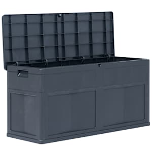 Zahradní úložný box 320 l černý - obrázek 4