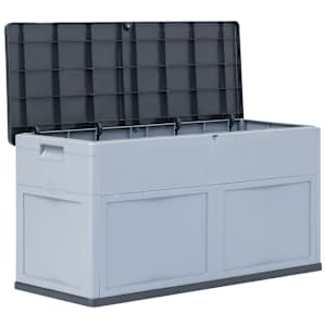 Zahradní úložný box 320 l šedo-černý - obrázek 3