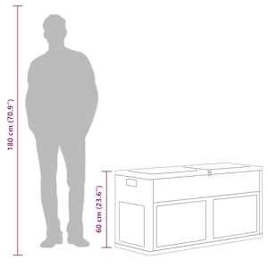 Zahradní úložný box 320 l šedo-černý - obrázek 9