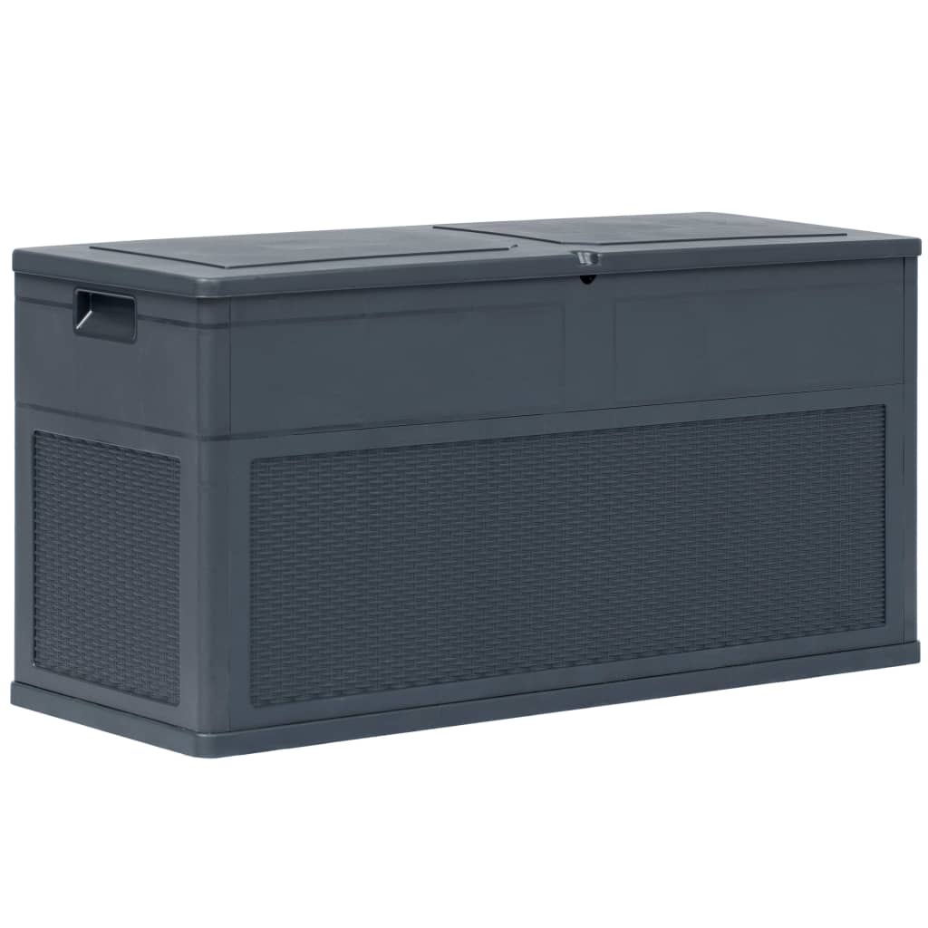 vidaXL Boîte de rangement de jardin 320 L Anthracite 