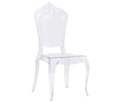 vidaXL Cadeiras de jantar 2 pcs policarbonato transparente