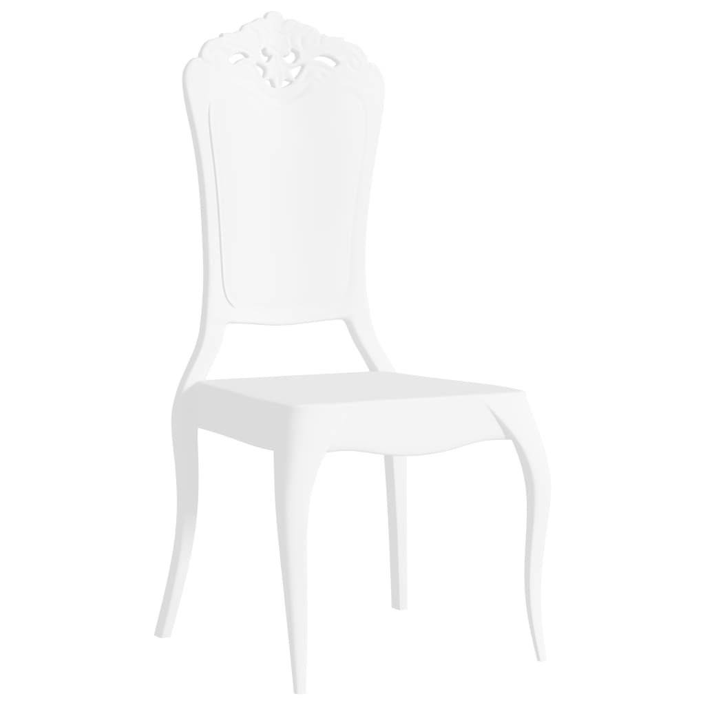 vidaXL Cadeiras de jantar 2 pcs policarbonato branco