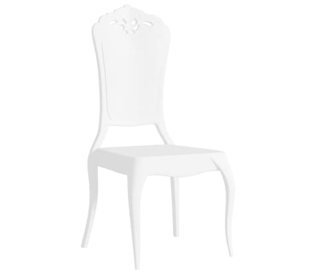 vidaXL Cadeiras de jantar 2 pcs policarbonato branco