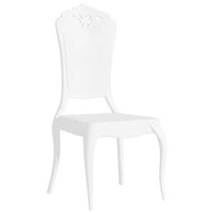 vidaXL Valgomojo kėdės, 2 vnt., baltos, polikarbonatas