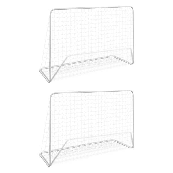 vidaXL jalgpalliv&auml;ravad, 2 tk, 182 x 61 x 122 cm, teras, valge