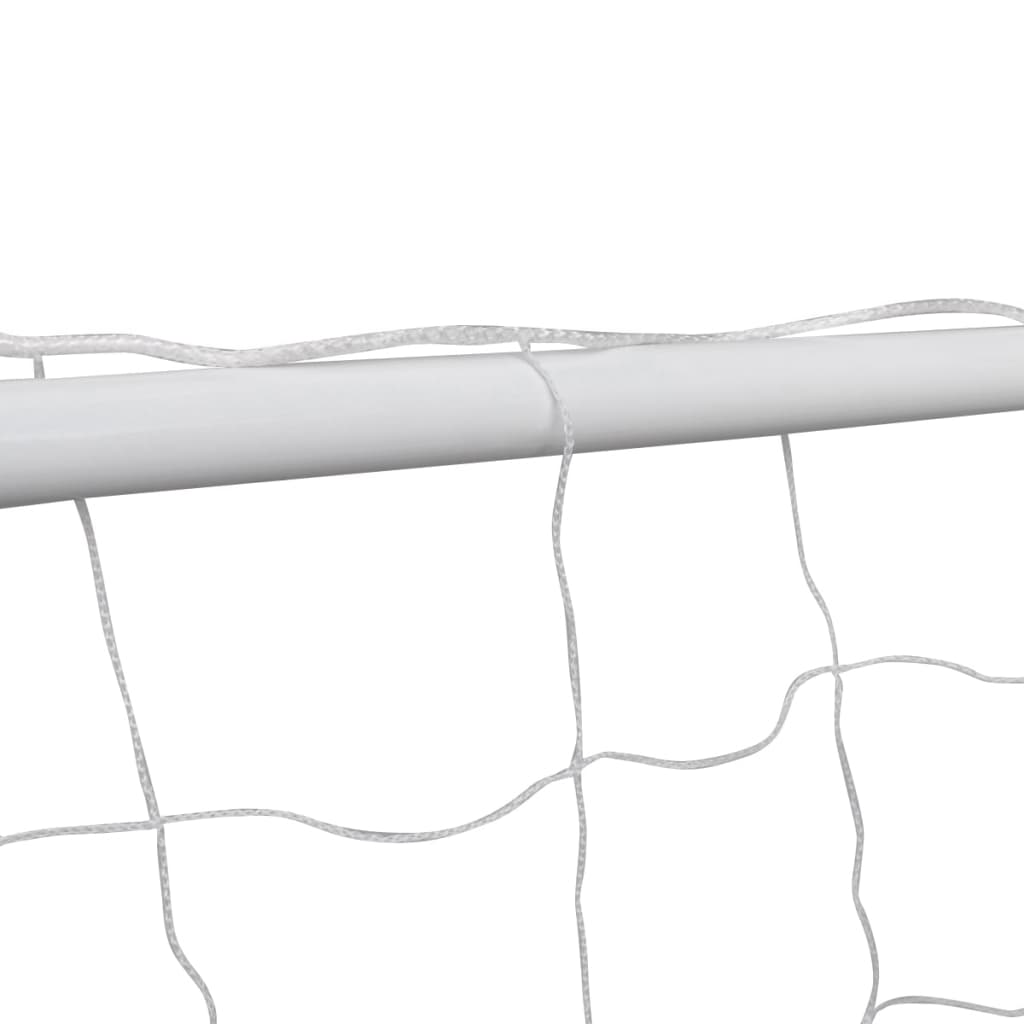 Fotbalové branky 2 ks se sítí 182 x 61 x 122 cm ocelové bílé