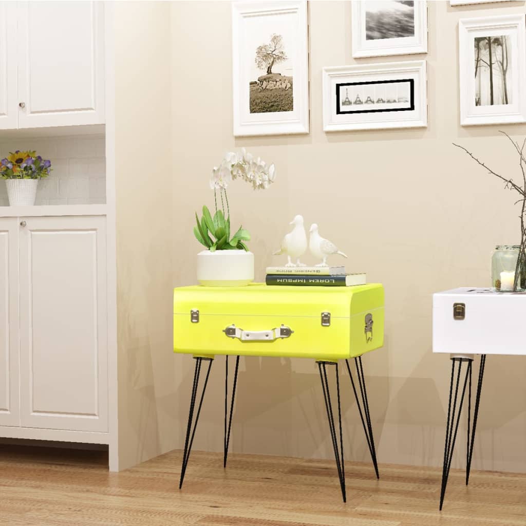 

vidaXL Nachtkastjes 2 st 49,5x36x60 cm geel