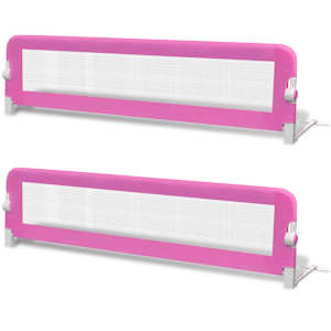 vidaXL voodi&auml;&auml;r v&auml;ikelapse voodile, 2 tk, 150 x 42 cm, roosa