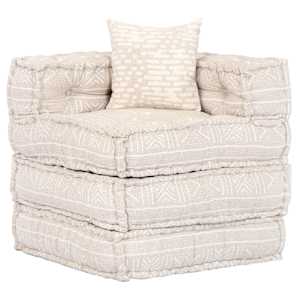 4místný modulární pouf béžový textil - obrázek 5