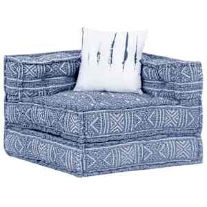 3místný modulární pouf indigo textil - obrázek 9