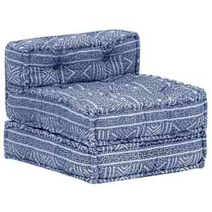 3místný modulární pouf indigo textil - obrázek 10