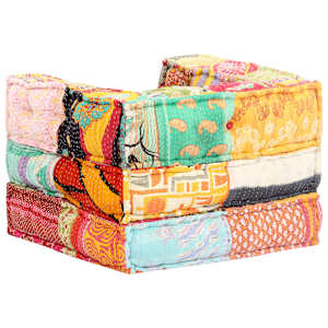 Modulární pouf patchwork textil - obrázek 2