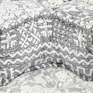 Modulární pouf světle šedý textil - obrázek 7