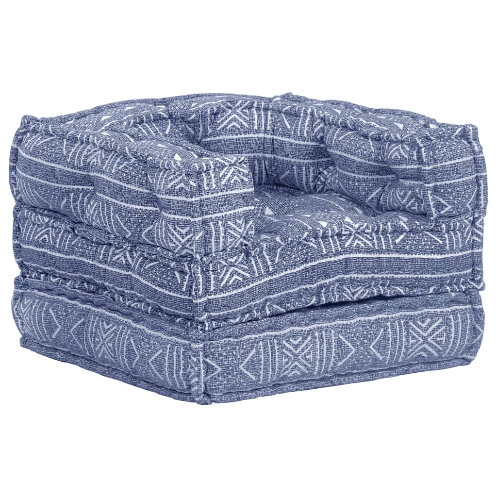 Fotoliu puf modular, indigo, material textil